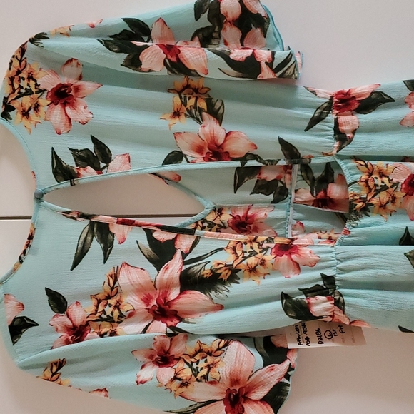 Shortfall jumpsuit floral woven crepe size large - Picture 4 of 4